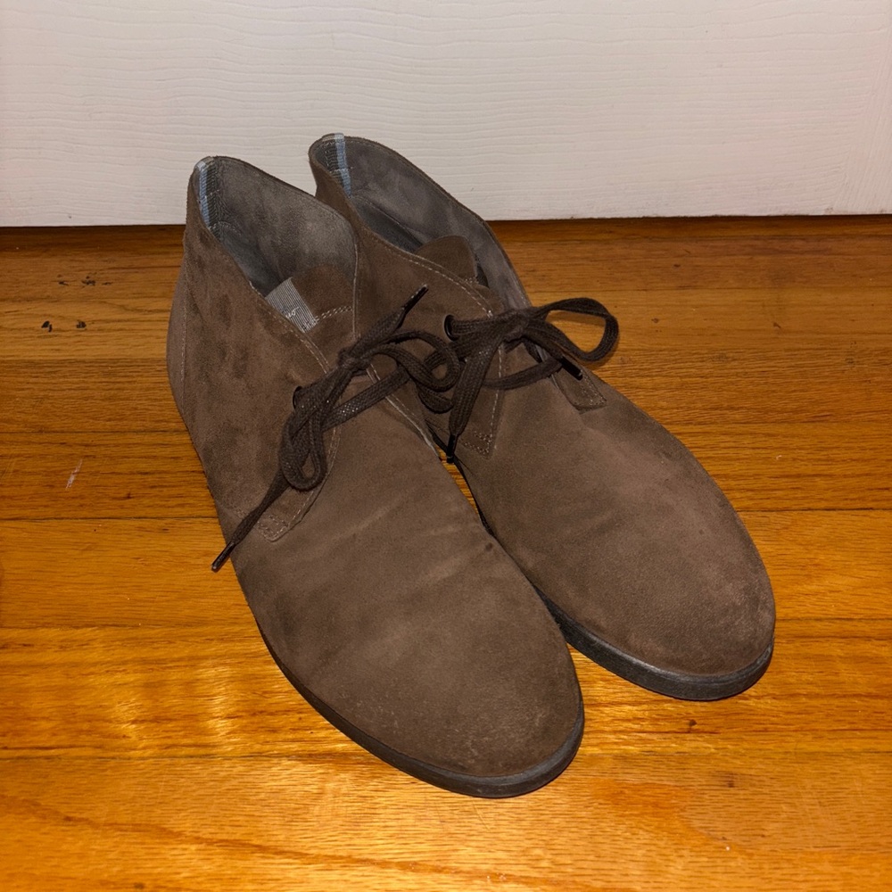 Salvatore Ferragamo Suede Brown Italian Chukka Boots Shoes size 8.5